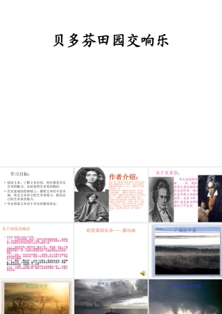 高中语文贝多芬田园交响乐课件 鲁教版 必修1 课件