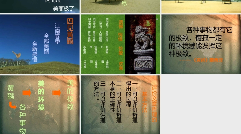 高三语文 黄鹂复习课件