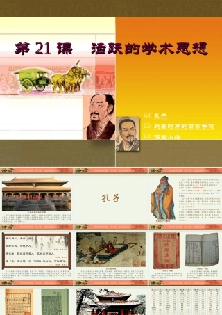 第21课　活跃的学术思想 七年级历史第21课活跃的学术思想课件川教版