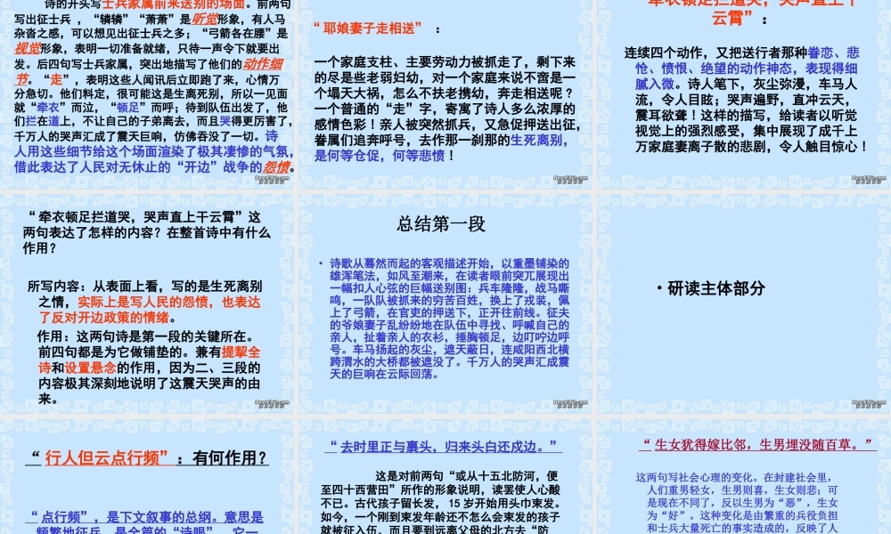 高中语文兵车行课件3 人教版 课件