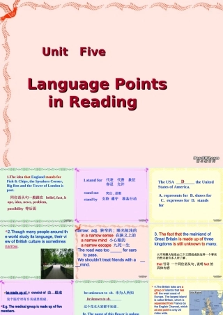高二英语Unit5 language points in Reading课件 人教版 课件