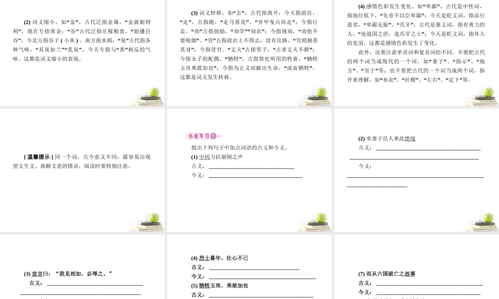 高考语文考前指导 文言文阅读课件