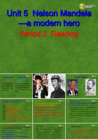 高中英语 Nelson Mandela —a modern hero课件