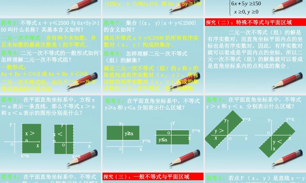高中数学 313二元一次不等式组与简单的线性规划问题4课时课件 新人教A版必修5 课件