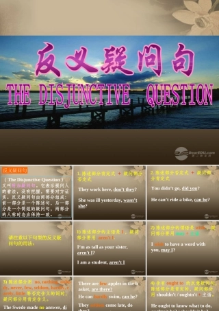 河南省新密一高高三英语语法专项复习 反义疑问句课件  课件