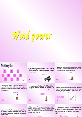 高中英语Unit2 The Universal Language--Word power [ty]课件牛津版选修8 课件