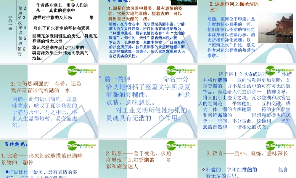 高中语文(神的一滴)课件 苏教版必修1 课件