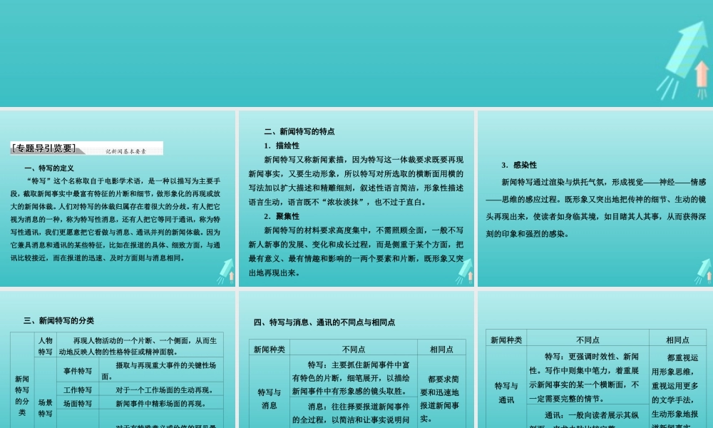 高中语文第四章导引课件新人教版选修新闻阅读与实践 课件