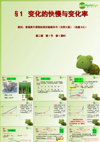 高二数学教学能手决赛 变化的快慢与变化率课件(临川一中) 课件