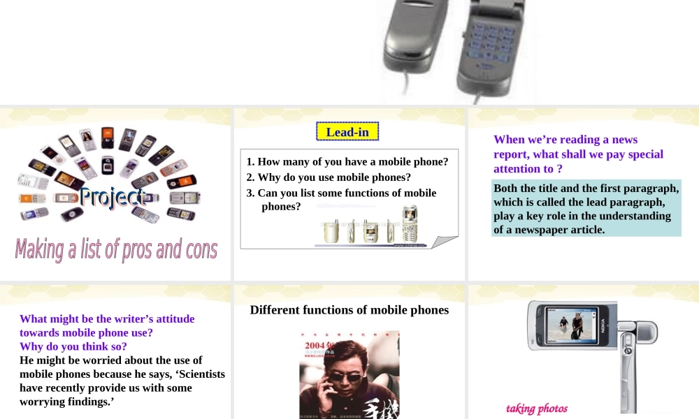 高考英语 m7u1-project课件 牛津版选修7 课件