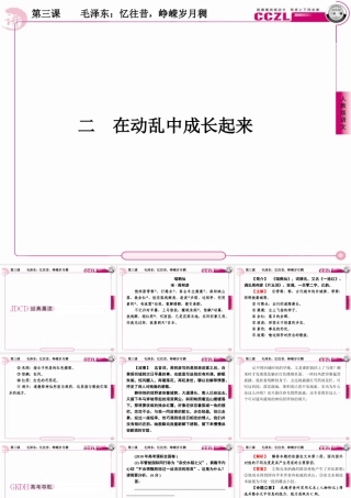 高中语文 二  在动乱中成长起来课件 新人教版选修(中外传记作品选读) 课件