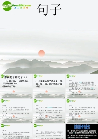 高考语文 句子复习专题训练课件 新人教版 课件