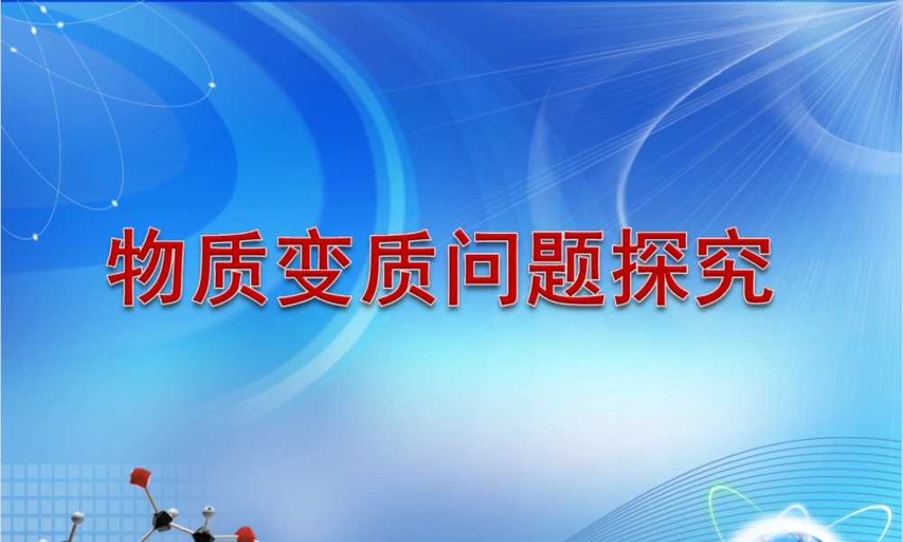初中化学课件《物质变质问题探究》