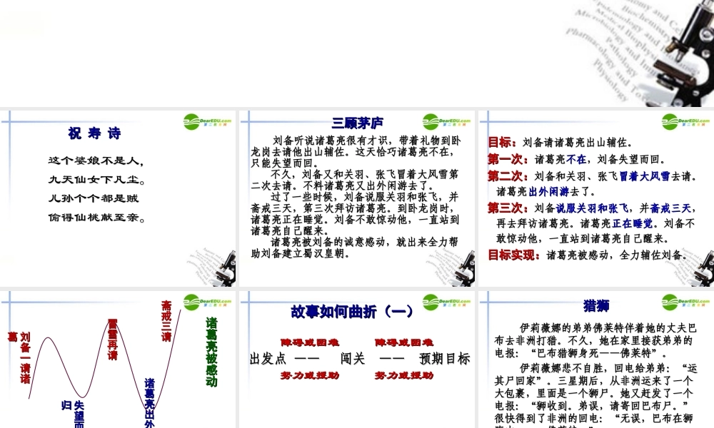 高中语文(叙述一个曲折的故事)课件 新人教版必修1 课件