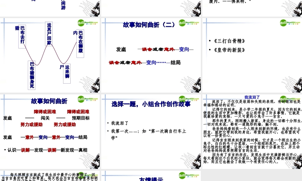 高中语文(叙述一个曲折的故事)课件 新人教版必修1 课件