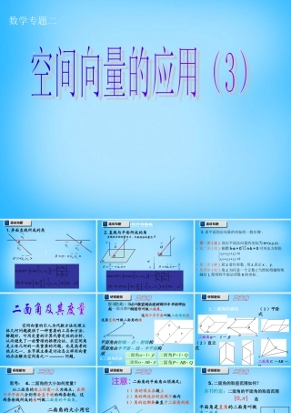 高考数学复习(空间向量的应用(3))课件