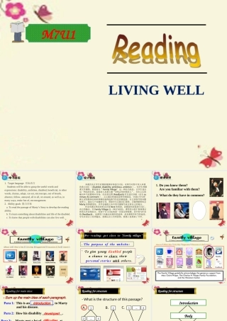 英语 Unit 1 Living well Period 1 Reading课件 新人教版选修7 课件