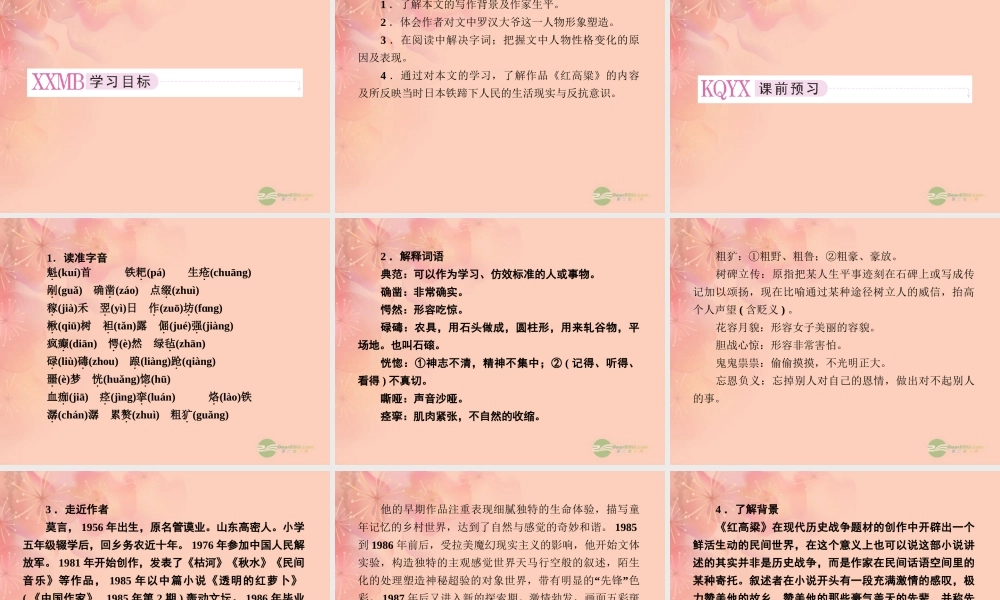 高中语文 第十八课 罗汉大爷课件 新人教版选修(中国小说欣赏) 课件