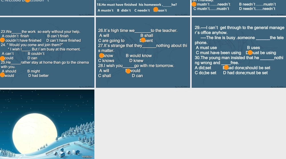 浙江省宁波市高二英语Unit13 grammar 新课标 人教版 课件