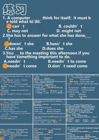 浙江省宁波市高二英语Unit13 grammar 新课标 人教版 课件