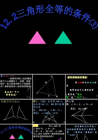 ASA.2.3-三角形全等的条(ASA)
