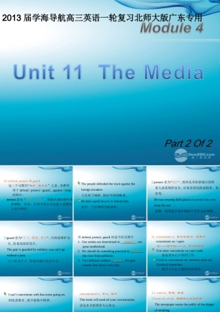 高三英语一轮复习 M4 unit 12 Culture Shock(第1课时)课件 北师大版(广东专用) 课件