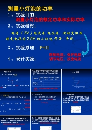 测量小灯泡电功率