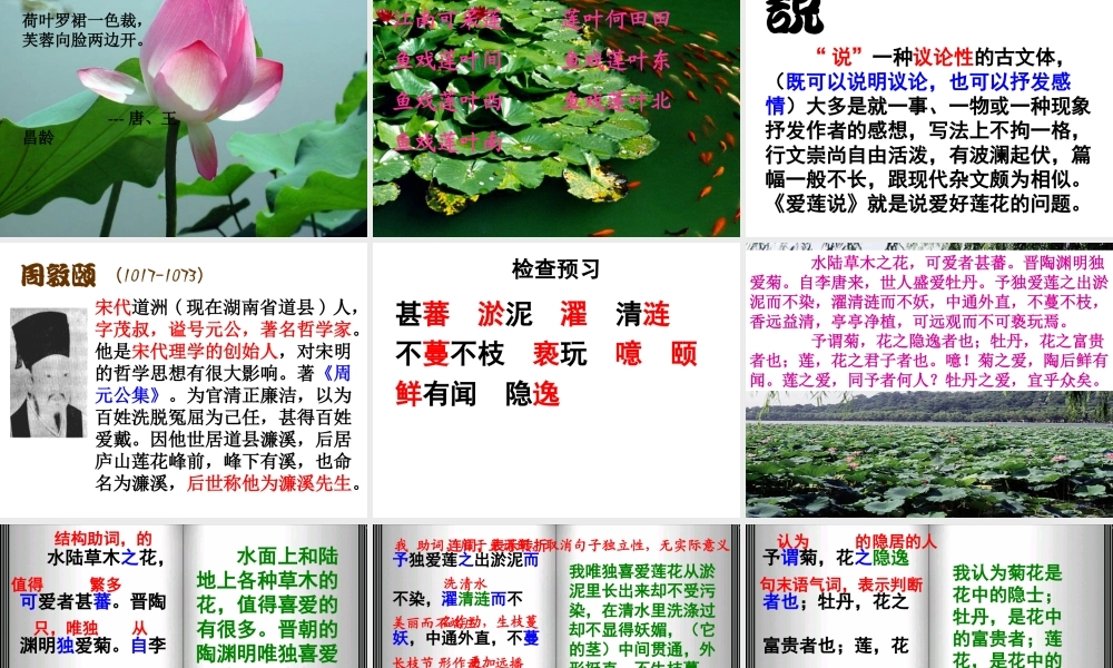 爱莲说正式课件