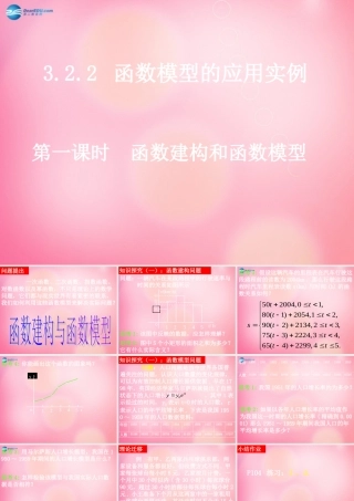高中数学 322 函数建构与函数模型课件 新人教A版必修1 课件