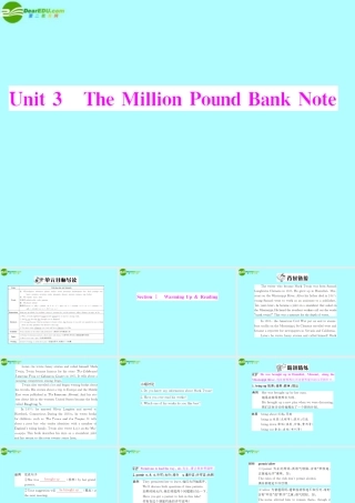 高中英语 Unit 3 Section Ⅰ Warming Up & Reading课件 新人教版必修3 课件
