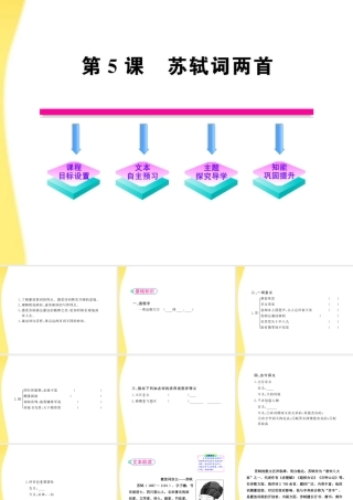 高中语文 25(苏轼词两首)课时讲练通课件 新人教版必修4 课件