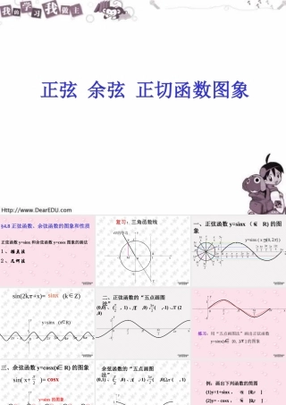 高一数学正弦 余弦 正切函数图象 课件