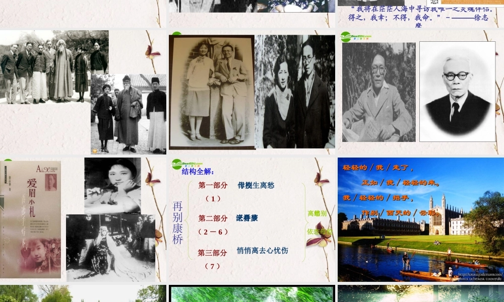 高中语文(再别康桥)精品课件 新人教版必修1 课件
