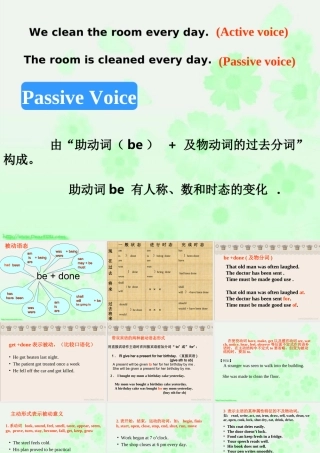 高三英语passive voice 人教版 课件