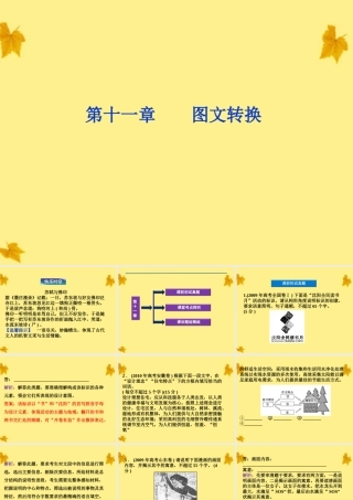 高考语文总复习 第二编第十一章图文转换课件 大纲人教版 课件
