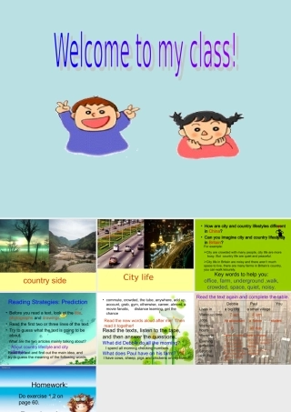 高中英语Unit 1 lesson 4 City and country课件6 北师大版 必修1 课件