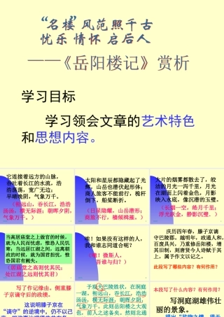 高中语文：(中国古代诗歌散文欣赏)第二单元第4课 (登岳阳楼)(课件)新人教版选修系列 课件