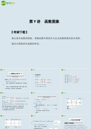 高三数学一轮复习 第2知识块第9讲函数图象课件