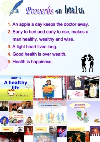 高中英语module6 unit3 A healthy life教案