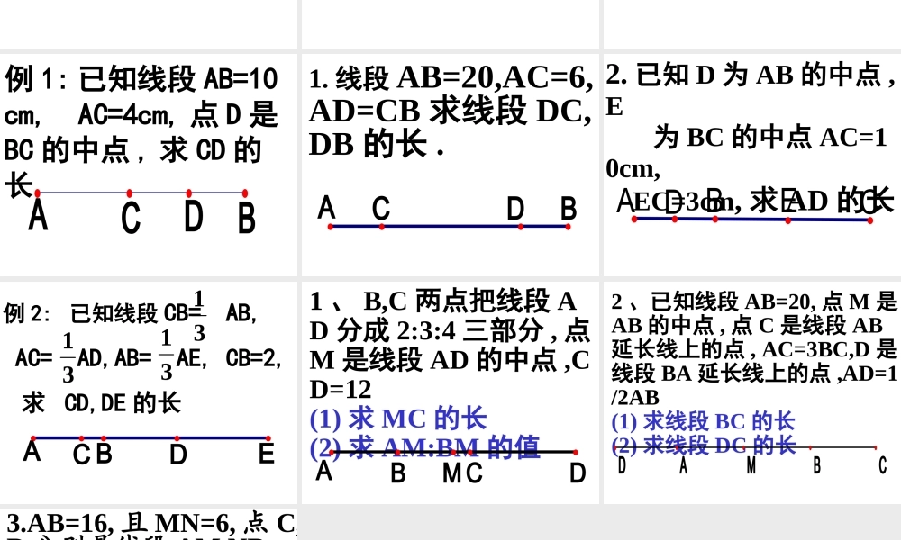 (6)直线射线线段(3)