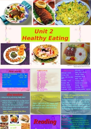 高一英语Unit12 healthy eating 人教版 课件