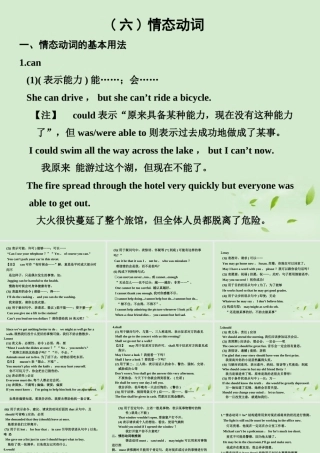 高中英语 语法过关情态动词辅导课件