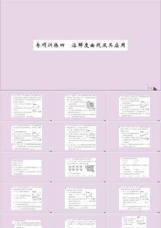 湖北省中考化学一轮复习 专项训练四 溶解度曲线及其应用习题课件