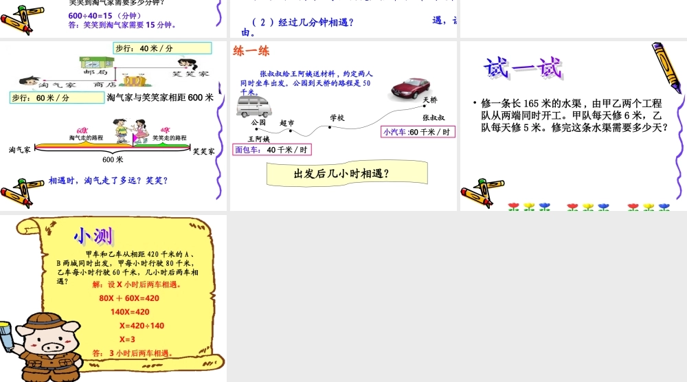《相遇问题》课件.