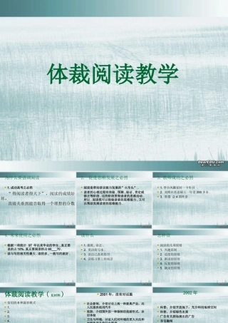 高考英语研讨会资料体裁阅读教学课件 新课标 人教版 课件