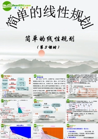 高二数学 简单的线性规划课件(3) 大纲人教版 课件