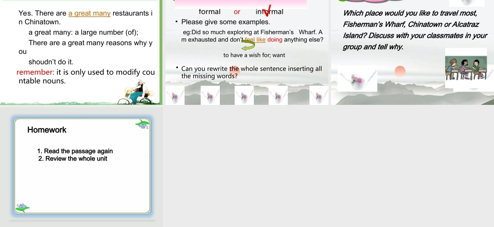 高中英语 using language 课件 新人教版选修8 课件