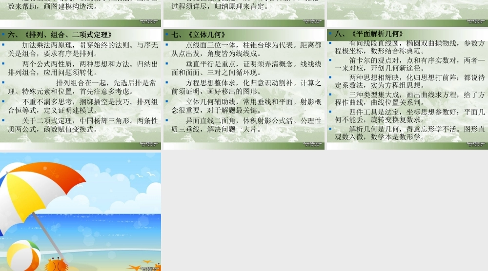 高中数学知识口诀课件