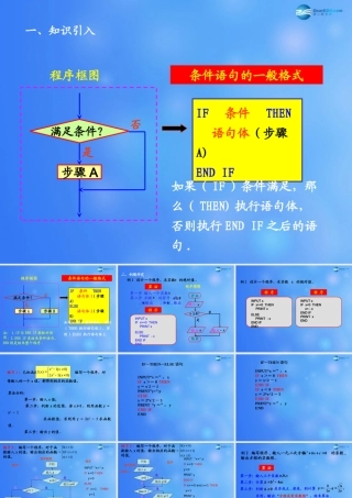 高中数学 122 条件语句课堂教学课件2 新人教A版必修3 课件