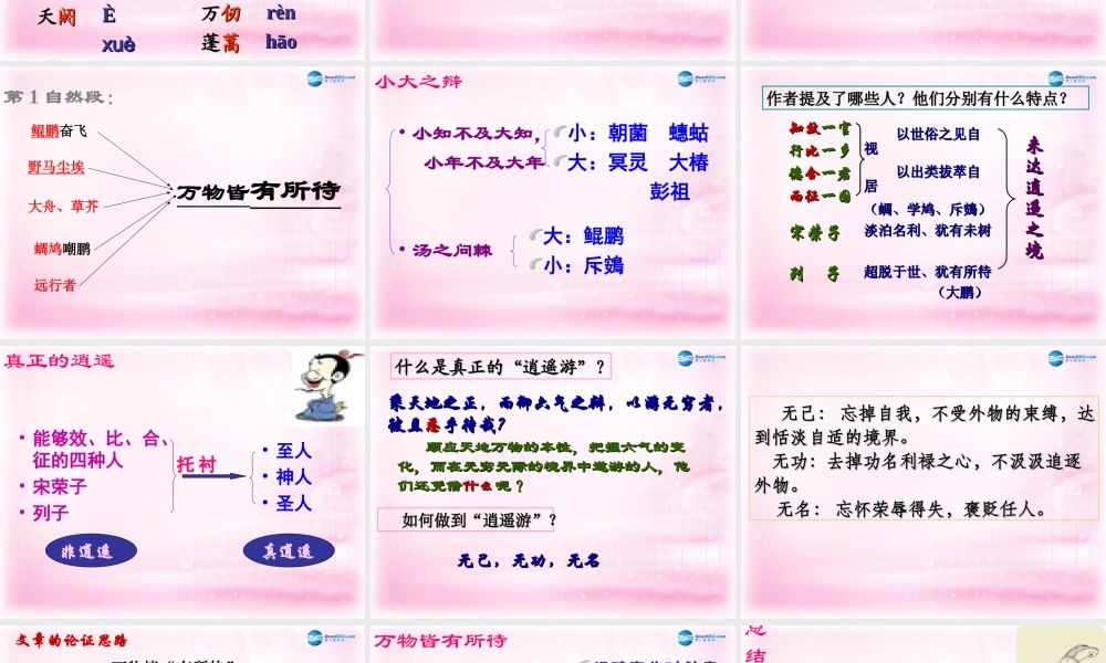 高中语文 第18课(逍遥游(节选))课件 粤教版必修5 课件